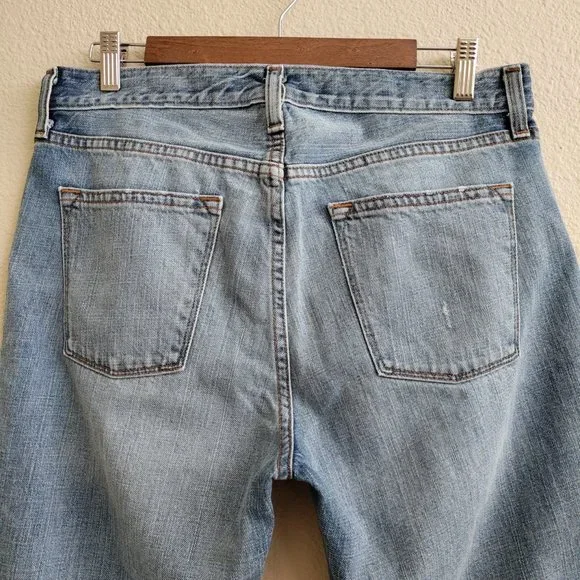 J. Crew Vintage Straight Raw Frayed Jeans High Rise Destroy Size 28R - Picture 7 of 15